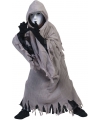 Spook-geest Halloween kostuum met capuchon voor kinderen grijs