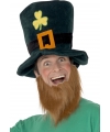 St Patricks day thema verkleed hoed met baard