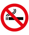 Sticker verboden te roken 10.5 cm vierkant