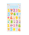 Stickervelletjes 25x sticker cijfers 0-9 gekleurd nummers