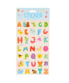 Stickervelletjes 34x sticker letters A-Z gekleurd alfabet