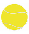 Tennisbal sport decoratie sticker versiering geel dia 13 cm vinyl