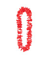 Toppers Hawaii krans-slinger Tropische kleuren rood Bloemen hals slingers