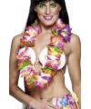 Toppers Hawaii krans-tropische bloemenslinger gekleurde bloemen
