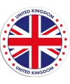 United Kingdom sticker rond 14,8 cm landen decoratie