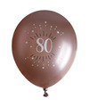 Verjaardag leeftijd ballonnen 80 jaar 6x rosegoud 30 cm Feestartikelen-versieringen