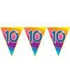 Verjaardag thema 10 jaar geworden feest vlaggenlijn van 5 meter