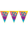 Verjaardag thema 50 jaar geworden feest vlaggenlijn van 5 meter