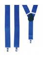 Verkleed Bretels blauw 120 cm