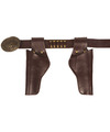 Verkleed cowboy holster voor 2 revolvers-pistolen voor volwassenen