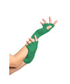 Verkleed handschoenen vingerloos groen one size voor volwassenen