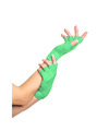 Verkleed handschoenen vingerloos licht groen one size voor volwassenen