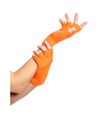 Verkleed handschoenen vingerloos oranje one size voor volwassenen