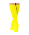 Verkleed kniesokken-kousen neon geel- one size voor dames