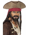 Verkleed Piraten hoed met Jack Sparrow haar