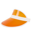 Verkleed zonneklep-sunvisor voor volwassenen oranje-wit Carnaval hoed