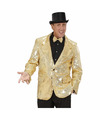 Verkleedkleding Colbert pailletten goud