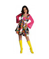 Verkleedkleding Gekleurde hippie jurk voor dames