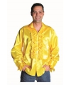 Verkleedkleding Luxe rouches blouse geel