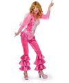 Verkleedkleding Roze disco kostuum voor dames