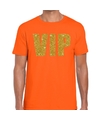 VIP glitter goud t-shirt oranje heren