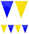 Vlaggenlijn blauw-geel 10 meter
