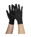 Voordelige zwarte verkleed handschoenen kort voor volwassenen