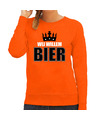 Wij Willem bier sweater oranje voor dames Koningsdag truien