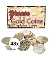Zakje piraten muntjes goud 48 stuks