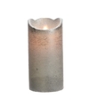 Zilveren LED kaarsen-stompkaarsen 15 cm flakkerend