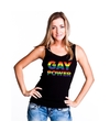 Zwart Gay Power tanktop dames