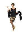 Zwart-gouden jaren 20 flapper jurk voor dames