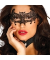 Zwart kanten Halloween oogmasker vleermuis voor dames