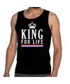 Zwart King for life tanktop-mouwloos shirt voor