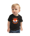 Zwart t-shirt Holland kampioen met leeuw voor baby-peuters Nederland supporter