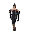 Zwarte jaren 20 flapper jurk lang voor dames