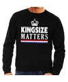 Zwarte Kingsize matters sweater voor heren