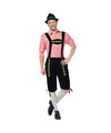 Zwarte lange Tiroler lederhosen verkleed kostuum voor heren