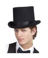 Zwarte luxe hoge hoed voor heren