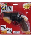 Zwarte speelgoed verkleed revolver-pistool 8 schoten